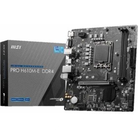 Resim MSI Pro H610M-E M.2 Sata Ddr4 3200MHZ USB 3.2 VGA HDMI Ses G.lan 1700P Matx Anakart 