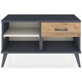 Resim Arges Şifonyer Tek Raflı Tek Çekmeceli 88x30x48 Antrasit-aytaşı/çam Aytaşı/çam 
