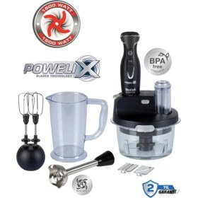 Resim Tefal Çırpma ,dilimleme ve Rendeleme 4 Bıçaklı Powelix 1500W Güç 1,5 Litre Cam Hazneli Mutfak Robotu 