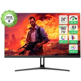 Resim GamePower 24'' Bull T10 Flat IPS 180Hz 0.5ms FHD Gaming Monitör 