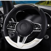 Resim Deri Araba Direksiyon Kapağı, Antislip Astar İle Tam Surround, Nefes Alabilen, Güvenlik 14.5'15 ' 
