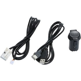Resim Geeksen Araba Aux Ses Adaptörü Usb Anahtar Paneli Stereo Adaptör Kablosu Peugeot 307 407 308 408 508 3008 Rd 