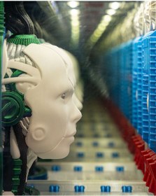 Resim TuransoyCraft 3 Boyutlu Robot Makinesi Masaüstü Lamba Robot Lamba Büyük Boy 26CM 