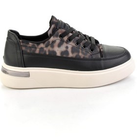 Resim Bambi Siyah Leopar Kadın Sneaker K01179300822 