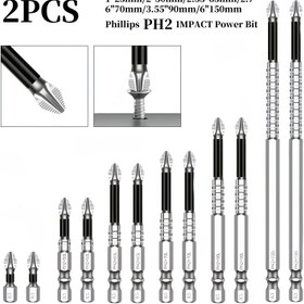 Resim 12 Parça PH2 Çapraz Manyetik Hassas Tornavida Uçları, Kaymaz Phillips K5 Yüksek Sertlik Metal, 1"-6", 25-150mm Matkap ile uyumlu Mıknatıs Ucu Gümüş/Siyah, Manyetik Vidalama Seti, Profesyonel Alet Takımı, -Slip Uçlar, Yüksek Performanslı Uçlar, Başlığı, Endüstriyel Kalite, Paslanmaya Dayanıklı, Hasat Araçları, Elektronik Tamiri, Ev Geliştirme 
