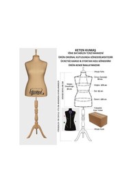 Resim Videolu Ürün-44 Beden Keten Kumaşlı Terzi Prova Mankeni 527201024 