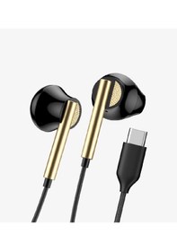 Resim Linktech Yüksek Basslı Kablolu Kulaklık , Linktech H65 Siyah Type-c Mikrofonlu Kablolu Kulak İçi Kul Universal 