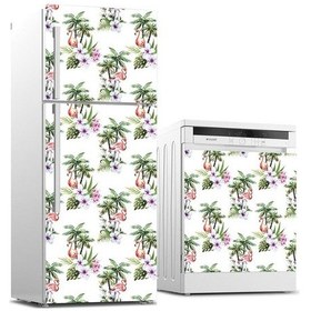 Resim Buzdolabı Ve Bulaşık Makinası Beyaz Eşya Sticker Kaplama Flamingo (498530968) 