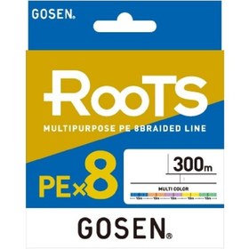 Resim Gosen X8 Roots Pe 1.5 0,216mm 8 Kat İp Misina 300mt Multicolor - Standart 
