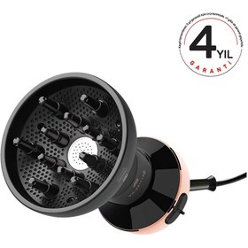 Resim Arzum Ar5086 Bellissima Diffon Ceramic Kıvırcık Saçlara Özel Saç Kurutma Makinesi - Siyah 