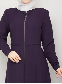 Resim KMKkombin Kmk Kombin Kadın Yazlık Mevlana Model Beli Nakışlı Kloş Medine Ipeği Ferace/pardesü 