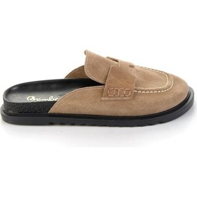 Resim Vizon Hakiki Deri Kadın Terlik K04606021702 Vizon 