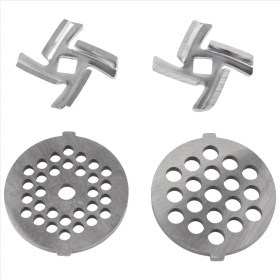 Resim Maggiei Kıyma Makinesi Yedek Parçaları Dahildir 2 Parça Kesici Bıçak 2 Parça Et Doğrama Plakaları MG30/60 Kıyma Makinesi Için Kıyma Parçası (Yurt Dışından) 