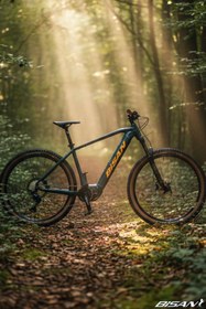 Resim Bisan Envious - Xc Mountaın - Xt Elektrikli Bisiklet 45 Cm Disk Fren 27,5 Jant 12 Vites Petrol Yeşili Turuncu Yeşil 