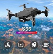 Resim Samdoo S66 Mini Katlanabilir Uzaktan Kumandalı Drone - Kafa Yönsüz Mod, Tek Tuşlu Kalkış/iniş, 13 Dakika Uçuş Süresi, Siyah, Tek Batarya 