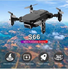 Resim Samdoo S66 Mini Katlanabilir Uzaktan Kumandalı Drone - Kafa Yönsüz Mod, Tek Tuşlu Kalkış/iniş, 13 Dakika Uçuş Süresi, Siyah, Tek Batarya 