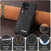 Resim Katlanır Braketli Taklit Deri Telefon Kılıfı, for Samsung Galaxy S25 Edge S24 S23 Ultra Plus S24 S23 FE A15 A16 A35 A36 A54 A55 A56 5G için 2 Kredi Kartı Yuvası Tutucu Hırsızlık Önleyici Fırça Manyetik Kapak 