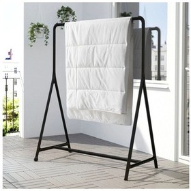 Resim Turbo Siyah 117x148 Cm Ayaklı Askılık Tekerlekli Siyah 