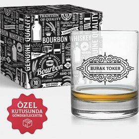 Resim Orijinal Kutusunda İsimli Viski Bardağı 