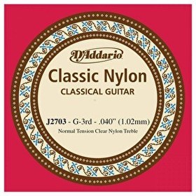 Resim D'Addario J2703 Tek Klasik Gitar Teli (G) 