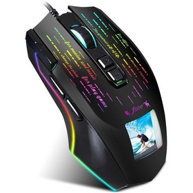 Resim Reedark Hxsj J500 Usb Kablolu Oyuncu Mouse Rgb Oyuncu Mouse Ekran Altı Ayarlanabilir DPI Masaüstü Dizüstü Bilgisayar İçin 