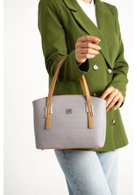 Resim Kadın Orijinal Just Polo 5 Bölmeli Şık El & Omuz Çantası Ve Cüzdanı Shoulder Bag 26 X 24 Gri 