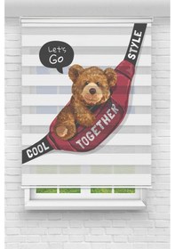 Resim Perdecizade Enxboy Ayıcık Dijital Baskılı Zebra Perde-cocuk Odası-stor Perde Pz-367 Renkli 