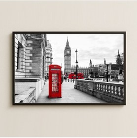 Resim Big Ben Ve Kırmızı Telefon Kulübesi Temalı Londra Pleksi Tablo 