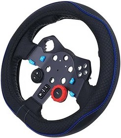 Resim DuoDuoBling D Direksiyon Kapağı Yarış Oyunu Aksesuarları 10,6 inç 27 cm PC, Xbox OneSeries X/S, g920 x920 G29 g923 g27 g25, PS4, PS3, PS5, Nintendo Anahtarı (Siyah Koyu Mavi) 