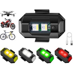 Resim Genel Markalar 2 Adet Rgb Drone Araba Motosiklet Bisiklet Uçak Kanadı Şarjlı Mini Çakar Led Lamba 