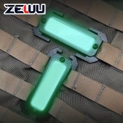 Resim Taktiksel Karanlıkta Parlayan Bağlantı Yaması, Açık Hava Sırt Çantaları İçin MOLLE Webbing Kimlik Etiketi, ABS Malzeme, Kamp, Yürüyüş ve Sırt Çantası İçin Yeşil Lüminesans Morale Yaması 