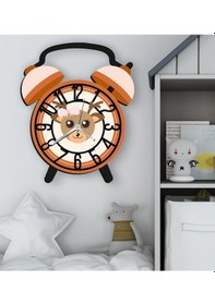 Resim Bk Gift Kişiye Özel Hayvan Figürlü Retro Çalar Saat Tasarımlı Kabartma Figürlü Ahşap Çocuk Duvar Saati-10, Ev Dekoru, Çocuk Odası Aksesuar Bitmeyencom Çok Renkli 