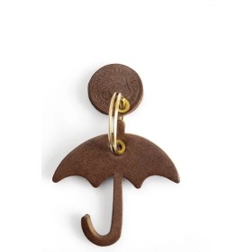 Resim Ca-Leather Deri Şemsiye Anahtarlık Kahverengi 