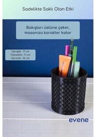 Resim Kalemlik Masa Kalemliği Organizer Kalemlik Siyah Renk Model 90 Çok Renkli 