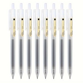 Resim 8 adet 8 adet/ Seti Çekilebilir Jel Kalem Seti Siyah/Kırmızı/Mavi Yuvarlak Tükenmez Kalem 0.5Mm Dolum Ofis Aksesuarları Okul Malzemeleri Kırtasiye 