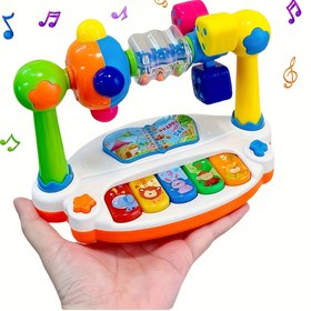 Resim Mini Çocuklar için Piyano Müzik Oyuncak Ritim Oyunu ve Şarkı Etkinliği Öğrenme Oyuncak Doğum Günü Hediyesi Paskalya Hediyesi 