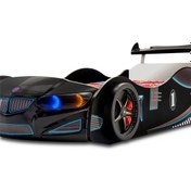 Resim Gt2 - Arabalı Yatak - Araba Yatak, Işıklı, Siyah Tek Kişilik 