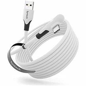 Resim Syntech Bağlantı Kablosu 16FT Meta/Oculus Quest 3/Quest 3S, Pico 4/Ultra Aksesuarları VR Kulaklık, Yüksek Hızlı Veri Aktarım Kablosu USB 3.0 Kablo Tip C Oyun PC/Buhar VR için LED Işık 