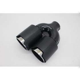 Resim Akrapoviç Çiftli Karbon Egzoz Ucu FR 2x100 Parlak Sağ 