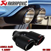 Resim Akrapovic Akrapoviç Karbon Krom Egzoz Ucu Çift Çıkışlı 90mm Arka Sağ 1 Adet 