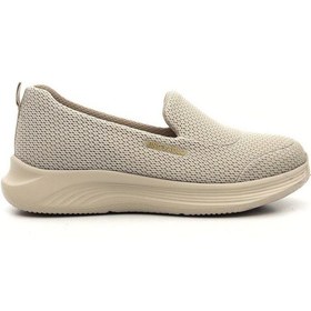 Resim King Paolo H5182 Kadın Memory Foam Comfort Bağcıksız Tekstil Spor Ayakkabı Bej 