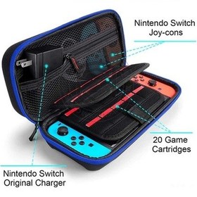 Resim Flybuy Zuslab Nintendo Switch Sert Kılıf Mavi - 10 Oyun Yuvası & Aksesuar Cebi, Taşınabilir Korumalı Kılıf 