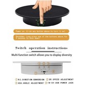 Resim Sones 20cm Usb Elektrikli Döner Pikap Ekran Standı Video Çekim Aksesuarları Pikap Fotoğrafçılık İçin, Yük: 8kg Beyaz Taban Beyaz Kadife 