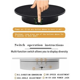 Resim Sones 20cm Usb Elektrikli Döner Pikap Ekran Standı Video Çekim Aksesuarları Pikap Fotoğrafçılık İçin, Yük: 8kg Beyaz Taban Beyaz Kadife 