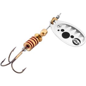 Resim Alabalık Turna Döner Olta Kaşık - Ilba Bubble B20132 - Gümüş/siyah - No:2 