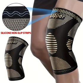 Resim Sipariş A Boyut Bir Adet Bakır Diz Destekleri Diz eklemi için - Diz Desteği, Diz Kompresyon Kolları Erkekler ve Kadınlar için Destek - Koşu, Menisküs Basıncı, Egzersiz için Diz Pedleri 