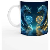 Resim Ikizler Burcu Baskılı Kahve Kupası - Astral Denizaltı Dünyası Vs2 