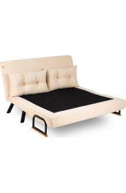 Resim Pafu Sando İkili Katlanır Yataklı Koltuk - Krem 