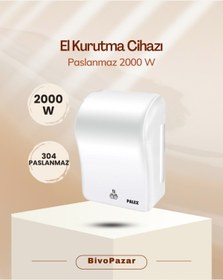 Resim Palex El Kurutma Makinesi Yerli Üretim Çelik Gövde 2000 Watt 