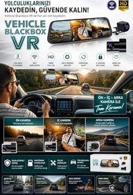 Resim 2K Ekran Tam Dokunmatik 9.66” Dikiz Ayna Araç Içi Kamera (1080P ARKA) 